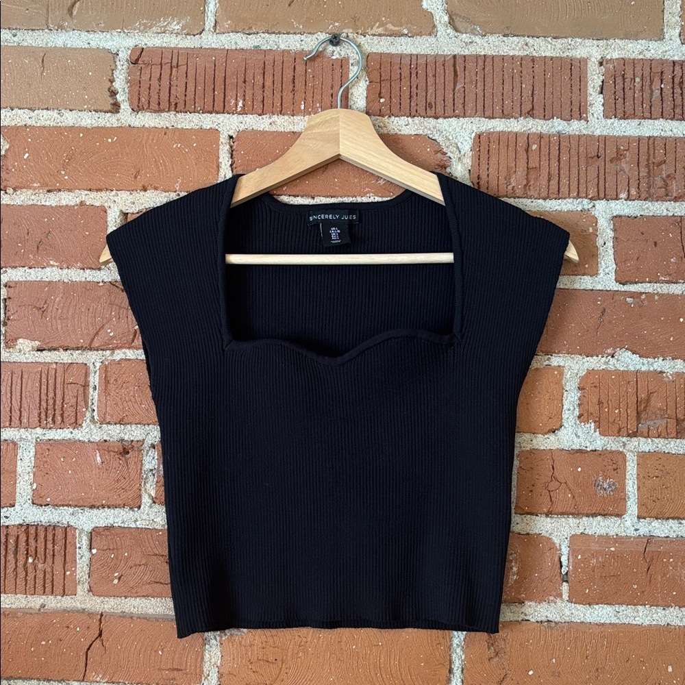 Sincerely Jules Black Crop Top